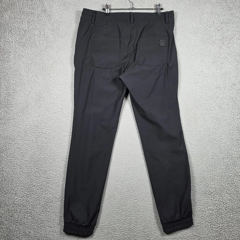 Adidas Golf Pants Mens 33x30 Black Slim Fit Go To Winds Jogger Textured Slim Fit